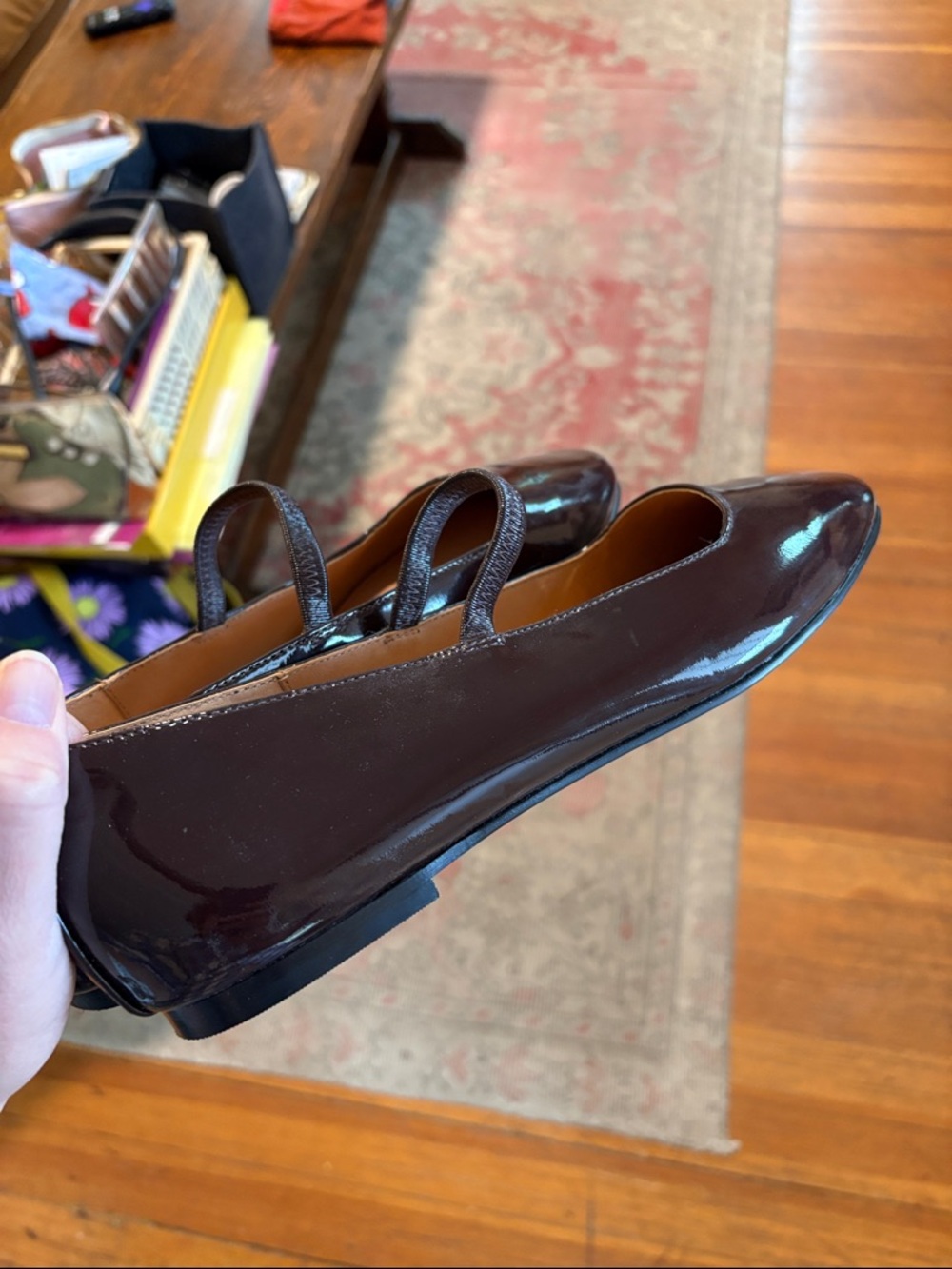 NWOT Madewell Greta Ballet Flat in Patent Leather (Dark Plum/9.5) - Picture 5 of 6
